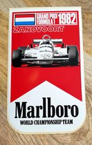 Marlboro Formule 1 Zandvoort 1982 sticker - Collectors item - Zeldzaam - Verzamelobject - Grand Prix - Racing - Formula one - Collectable - World Championship Team - Racing - F1 - Memorable