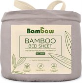 Bamboe Hoeslaken | 1-Persoons Eco Hoeslaken 90cm bij 190cm | Grijs | Luxe Bamboe Beddengoed | Hypoallergeen Hoeslaken | Puur Bamboe Viscose Rayon Hoeslaken | Ultra-ademende Stof | Bambaw