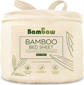 Bamboe Laken | Eco Laken 180 bij 200cm | Ivoor | Luxe Bamboe Beddengoed | Hypoallergeen laken | Puur Bamboe Viscose Rayon Hoeslaken| Ultra-ademende Stof | Bambaw