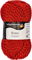 Bravo Wol - 50 gram -  Rood/Zwart