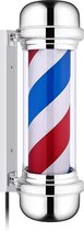 Gilder® Barberpole LED Lamp - Kapperspaal Buiten - Kapper Decoratie Voor Muur - Rood Wit Blauw - Barbershop - Draaiende Barbierspaal