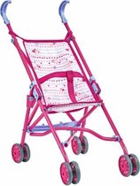 poppenbuggy meisjes 57 cm roze/wit