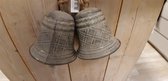 Kerst - Klok - Bel - Sommerfield - Zink - 2 stuks - 16.7cm