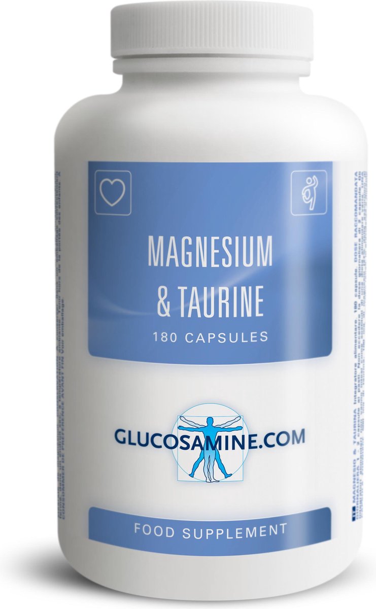 Goedkoopste Glucosamine.com - Magnesium & Taurine - zeer voordelige grootverpakking - 180 caps