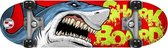 skateboard Shark 71 x 20 hout/PVC rood/blauw