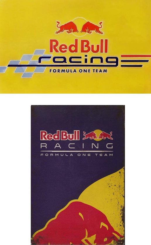 2x Red Bull Racing Plaque Metallique Affiche Red Bull Redbull Racing Max Bol Com