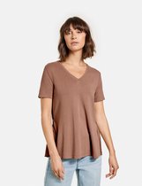 TAIFUN Dames Shirt met V-hals en blouseachtig achterpand Jura Marble-44