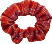 Mini scrunchie - Pretty check | Rood, Paars, Oranje | Baby, Meisje