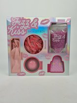 Frizz & Kiss bad cadeauset - Roze / Multicolor - Kunststof - 26 x 24,5 x 7 cm