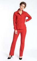 Rode Broek/Pantalon van Je m'appelle - Dames - Travelstof - Maat L - 4 maten beschikbaar