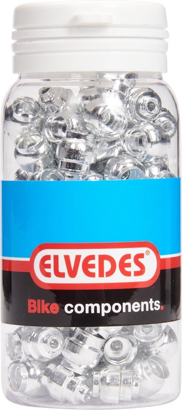 Elvedes Kabelhoedjes 5,5 X 12 Mm Messing Zilver 100 Stuks