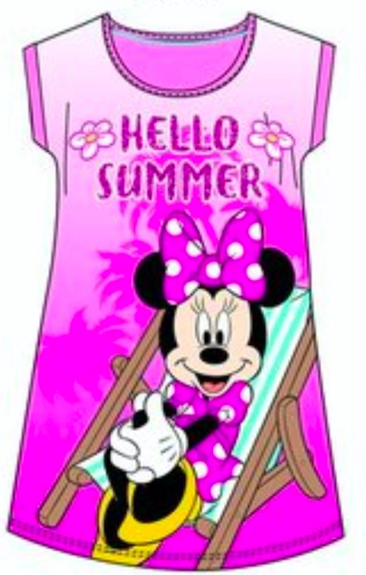 Chemise de nuit Disney Minnie Mouse - chemise de nuit rose dans une boîte cadeau. Taille 122 cm / 7 ans