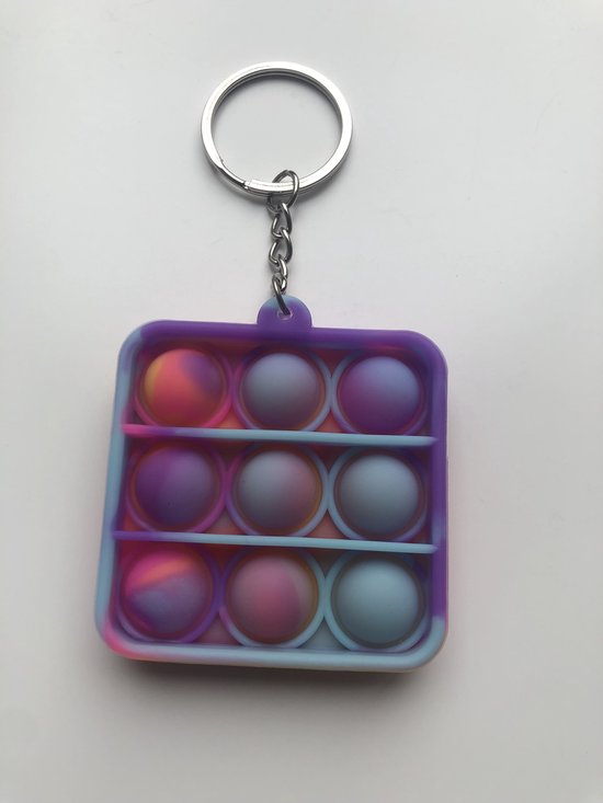 Pop It Sleutelhanger vierkant Mini Pop It Tegen Stress