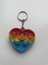 Pop It - Sleutelhanger - Hartjes - Mini Pop It - Tegen Stress