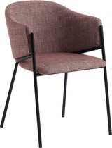 Liv's Fyrhovlia Fauteuil - Modern - Rood - Gestructureerd - 54 cm x 59 cm x 79 cm