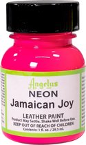 Peinture acrylique pour cuir Angelus - peinture pour tissus en cuir - base acrylique - Neon Jamaican Joy - 29.5ml