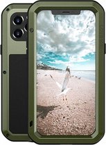 iPhone 13 Pro Hoes - Love Mei Metalen Case - Extreme Protection - Groen - GSM Hoes - Telefoonhoes Geschikt Voor Apple iPhone 13 Pro