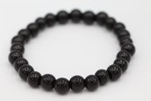 Bubbels Sieraden handgemaakt natuurstenen armband black stone  - Maat one size