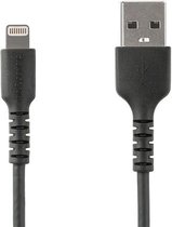 StarTech.com 6.6 ft 2m USB to Lightning Cable - Apple MFi Certified - Black - Lightning-kabel - USB (M) recht naar Lightning (M) recht - 2 m - dubbel afgeschermd - zwart - voor Apple iPad/iPh