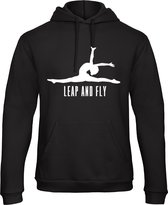 Sparkle&Dream - Trui ‘Leap and Fly’ Zwart - 140 -  voor turnen en gymnastiek