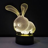 Lamp Nachtlampje Home Decoratie Rabbit RGB LAMP The Hologram Rabbit