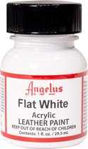 Angelus Acrylic Leather Paint - Flat White - Textielverf voor leren stoffen - Matte afwerking - 29,5ml