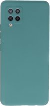 Hoogwaardige Siliconen back cover case -Geschikt voor Samsung Galaxy A22 4G - TPU hoesje Groen (2mm dik) Extra Stevig Hoesje