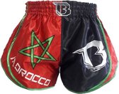 Kickboks Broekje Marokko Rood/Zwart