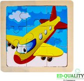 Mini puzzel plane - kinder puzzel - 9 stukjes