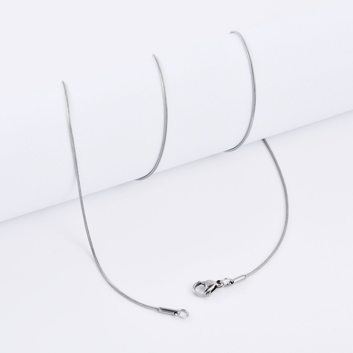 AB kettinkjes - Ketting - Slang - Slangenkettinkje - Zilver - Staal - RVS - 45cm