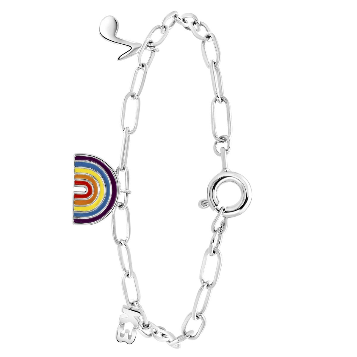 K3 - Meisjes - Armbandje met hanger met plating - Cadeau - Echt Zilver - Zilverkleurig