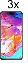 Samsung A22 4G screenprotector - Beschermglas Samsung Galaxy A22 Screen protector glas - 3 stuks