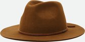 BRIXTON WESLEY PACKABLE FEDORA Hoed Koffie bruin Maat M