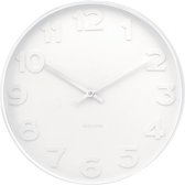 Wall clock Mr. White numbers, white case