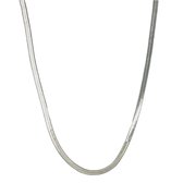 Platte Ketting Herringbone – Edelstaal – Zilverkleurig – Breedte 5 mm - Lengte 61 cm