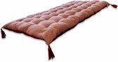 Alice's Garden Vloerkussen - 120x60cm - omkeerbaar: zonmotief en uni - Terracotta
