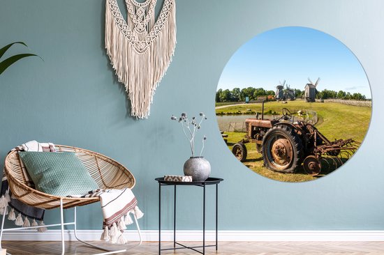 WallCircle - Wandcirkel - Muurcirkel - Estland - Weiland - Trekker - Aluminium - Dibond - ⌀ 120 cm - Binnen en Buiten XXL