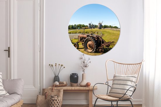 WallCircle - Wandcirkel - Muurcirkel - Estland - Weiland - Trekker - Aluminium - Dibond - ⌀ 120 cm - Binnen en Buiten XXL