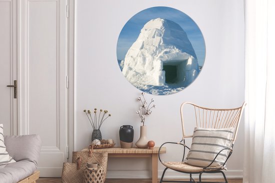 WallCircle - Cercle mural - Cercle mural - Igloo - Neige - Maison - Aluminium - Dibond - 140x140 cm - Intérieur et Extérieur