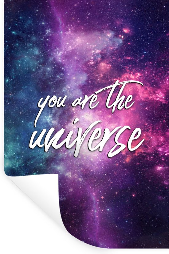 Stickers muraux - Citation - Espace - Étoiles - Garçons - Filles - Enfants - 80x120 cm - Feuille adhésive