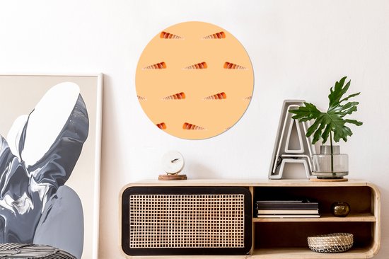 Papier peint Cercle - Coquillages - Motifs - Oranje - 80x80 cm
