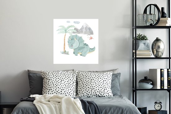 Stickers Stickers muraux - Chambre d'enfant - Arbre - Dinosaurus - 50x50 cm - Feuille adhésive