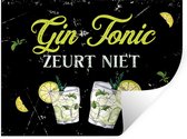 Stickers muraux - Film autocollant - Gin - Verres à Gin tonic - Vintage - 80x60 cm - Film adhésif - Stickers muraux Chambre d'enfant - Papier peint autocollant - Cadeau pour femme - Cadeau pour homme - Papier peint autocollant - Film autocollant