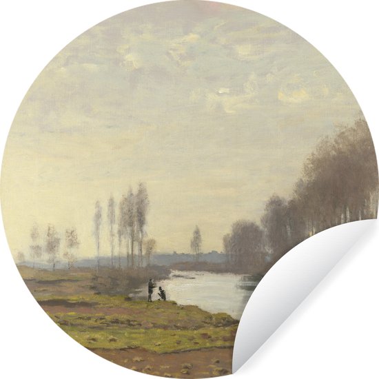 Behangcirkel - The Petit Bras van de Seine in Argenteuil - Claude Monet ...