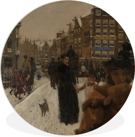 Wall Circle - Indoor Wall Circle - ⌀ 30 cm - Plastique - The Singel Bridge at Paleisstraat à Amsterdam - George Hendrik Breitner