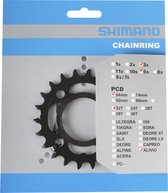 Kettingblad 22T Shimano Alivio FC-M4000 / FC-M4050 9 speed - met kettingbeschermer - zwart