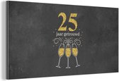 Décoration murale Métal - Peinture Aluminium Industrielle - Proverbes - Citations - 25 ans de mariage - Mariage - Anniversaire - 120x60 cm - Dibond - Photo sur aluminium - Décoration murale industrielle - Pour le salon / chambre