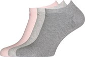 Calvin Klein damessokken Chloe (3-pack) - enkelsokken - beige - roze en grijs - Maat: ONE SIZE