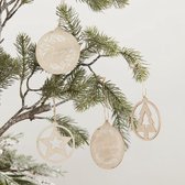Houten Kerstboomhangers - 4 stuks