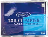 Toiletpapier 2 laags Propia Grootverpakking 4x pak van 24 Rol TOTAAL 96 Rollen! Keurmerk: EU Ecolabel